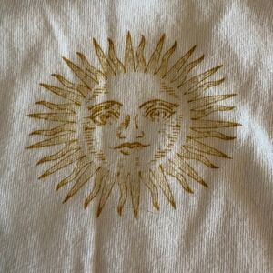 Self Esteem White Graphic T Shirt Sun Celestial Print Short Sleeve Womens XS